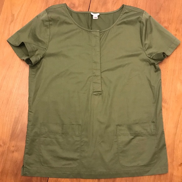 NWOT J. Crew Factory Placket T-Shirt - Picture 2 of 7